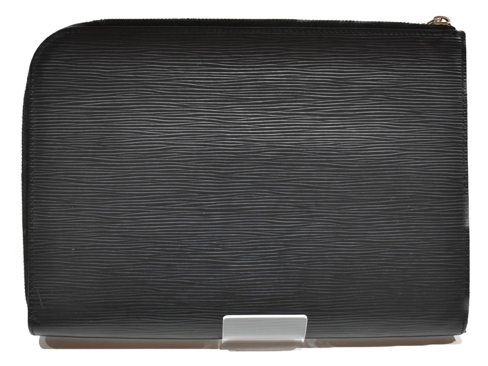 Louis Vuitton Jour NM Leather Bag Clutch Epi Handbag Pochette Black
